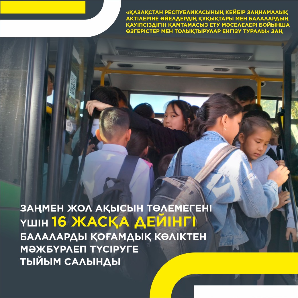 Закон "О внесении изменений и дополнений в некоторые законодательные акты Республики Казахстан по вопросам обеспечения прав женщин и безопасности детей"